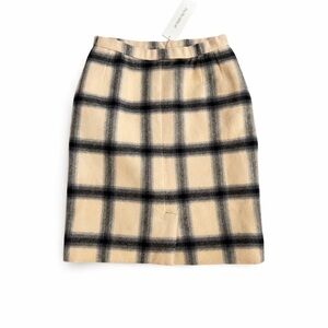 The Real Real Plaid Tan and Black Women's Skirt